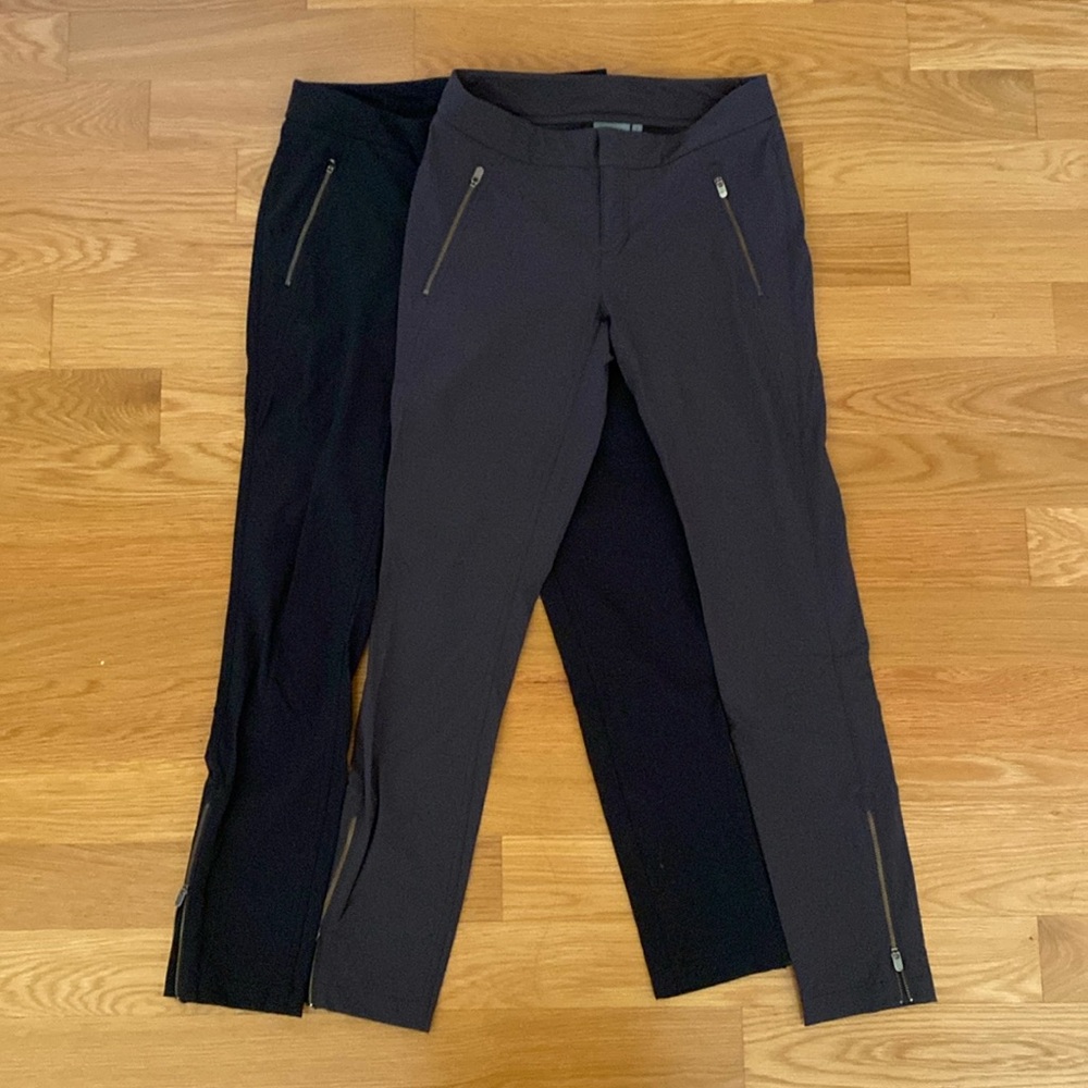 Athleta Trekkie Pant Black and Grey 54023 Size 4, Lot of 2